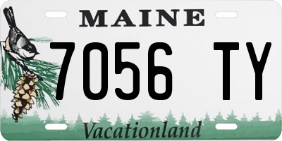 ME license plate 7056TY