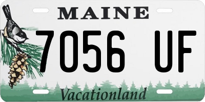 ME license plate 7056UF