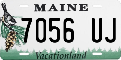 ME license plate 7056UJ