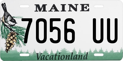 ME license plate 7056UU