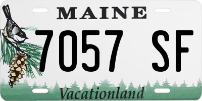 ME license plate 7057SF
