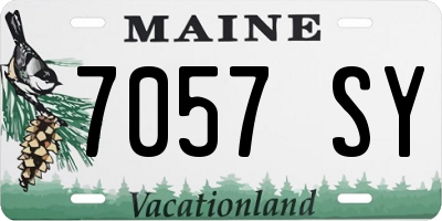 ME license plate 7057SY