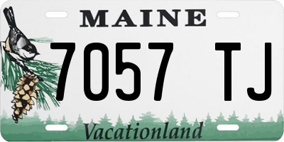 ME license plate 7057TJ
