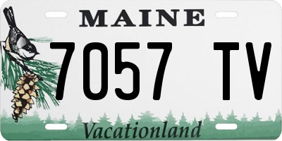 ME license plate 7057TV