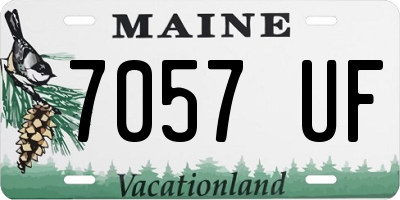ME license plate 7057UF