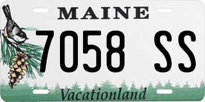 ME license plate 7058SS