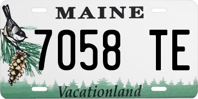 ME license plate 7058TE
