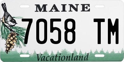 ME license plate 7058TM