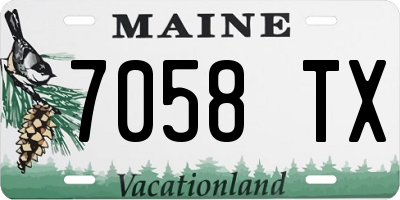 ME license plate 7058TX