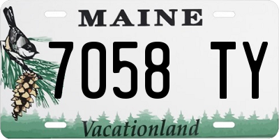 ME license plate 7058TY