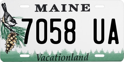 ME license plate 7058UA