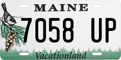 ME license plate 7058UP