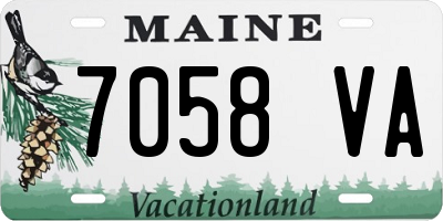 ME license plate 7058VA