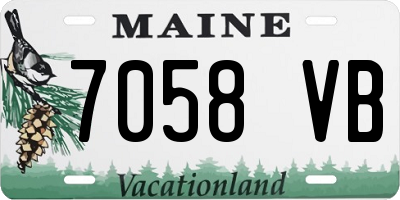 ME license plate 7058VB