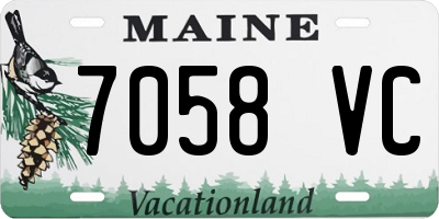 ME license plate 7058VC