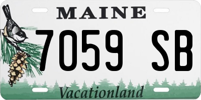 ME license plate 7059SB