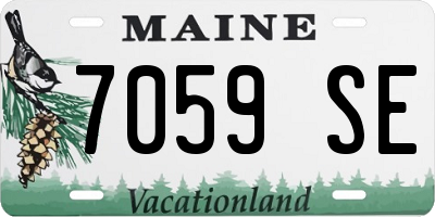 ME license plate 7059SE