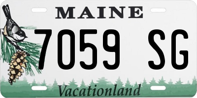ME license plate 7059SG