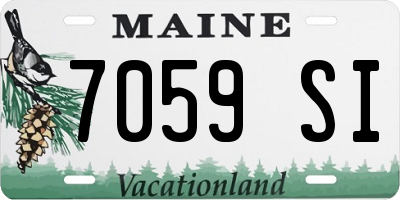 ME license plate 7059SI
