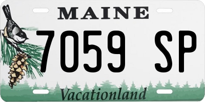 ME license plate 7059SP