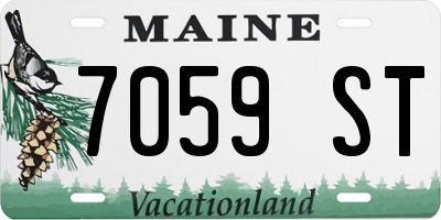 ME license plate 7059ST