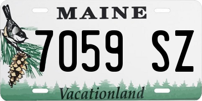 ME license plate 7059SZ