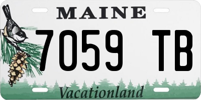 ME license plate 7059TB
