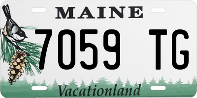 ME license plate 7059TG