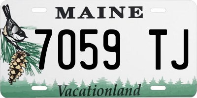 ME license plate 7059TJ