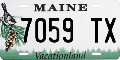 ME license plate 7059TX