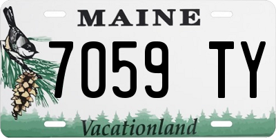 ME license plate 7059TY