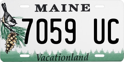 ME license plate 7059UC