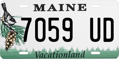 ME license plate 7059UD