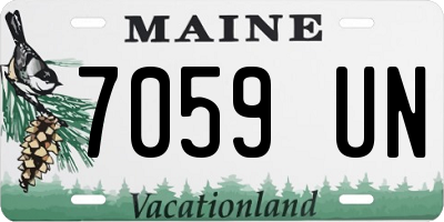 ME license plate 7059UN