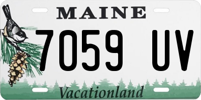 ME license plate 7059UV