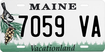 ME license plate 7059VA