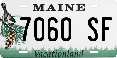 ME license plate 7060SF