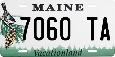 ME license plate 7060TA