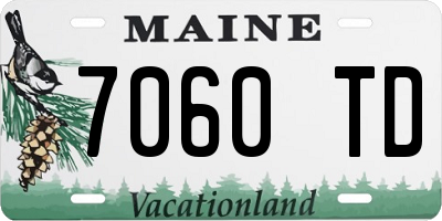 ME license plate 7060TD