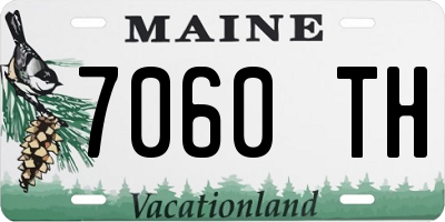ME license plate 7060TH
