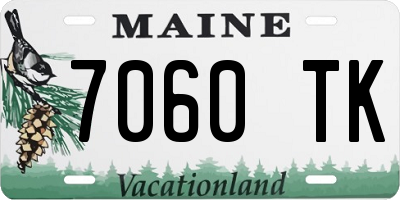 ME license plate 7060TK