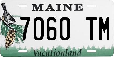 ME license plate 7060TM