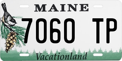 ME license plate 7060TP
