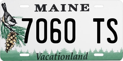 ME license plate 7060TS