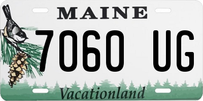 ME license plate 7060UG