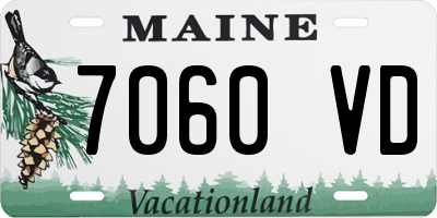 ME license plate 7060VD