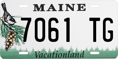 ME license plate 7061TG