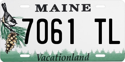 ME license plate 7061TL