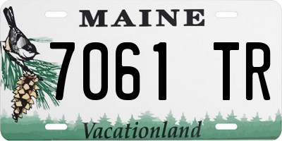ME license plate 7061TR