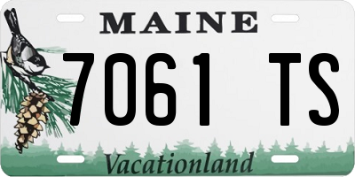 ME license plate 7061TS